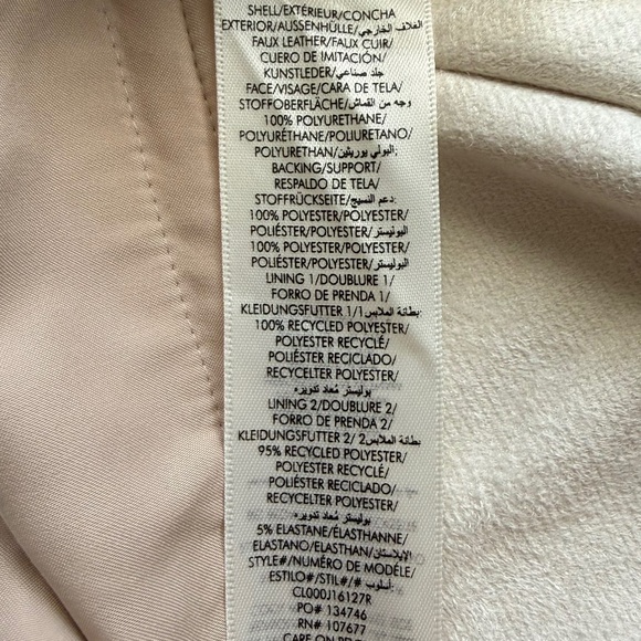 Alice and Olivia Dylan High Waist Faux Vegan Leather Fleeced Wide Leg Pants 8 - Picture 7 of 16